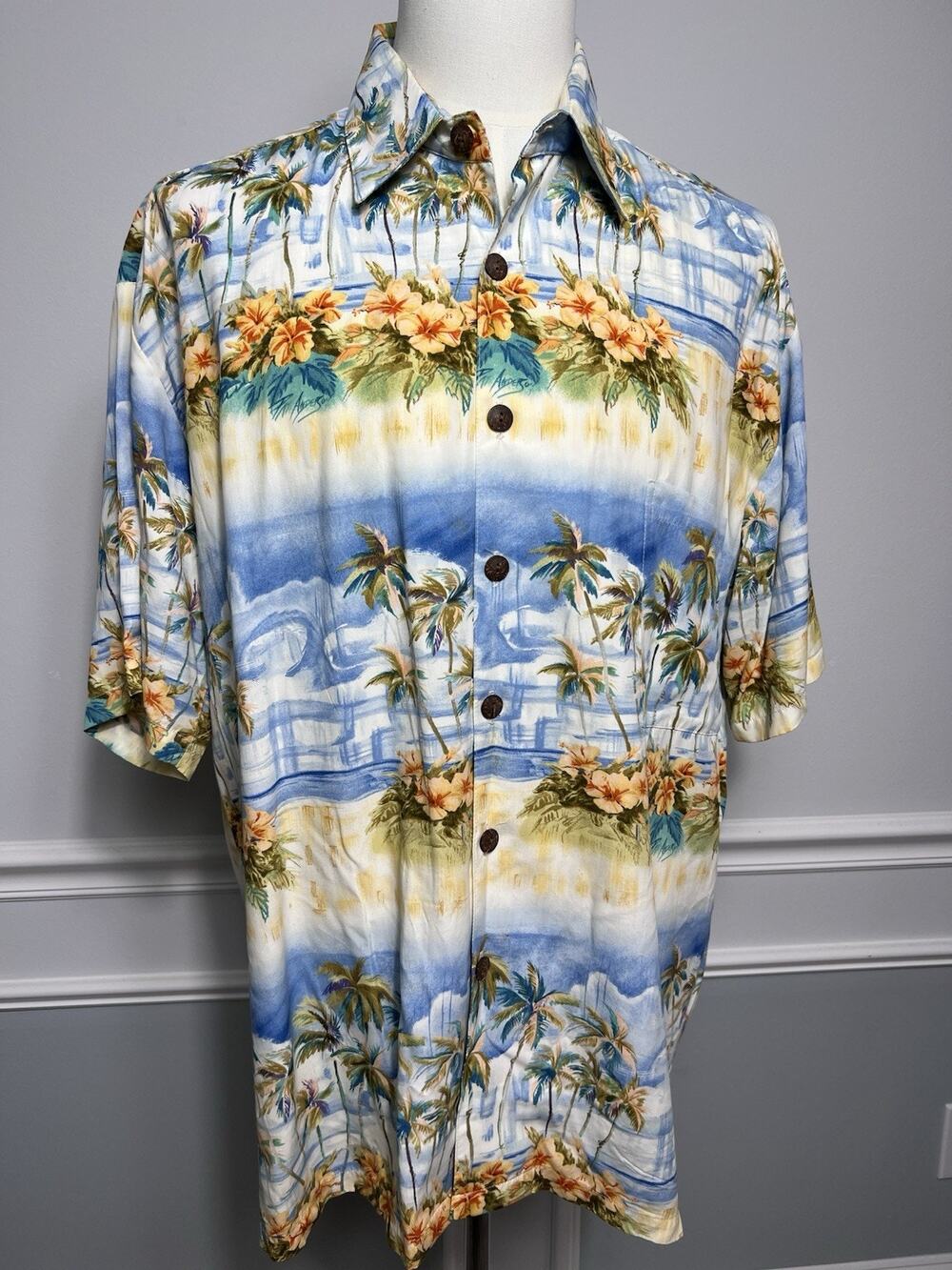 RON ANDERSON Collection By KAHALA (L) Hawaiian Mens Shirt-Vacation-VTG-Beach-EUC